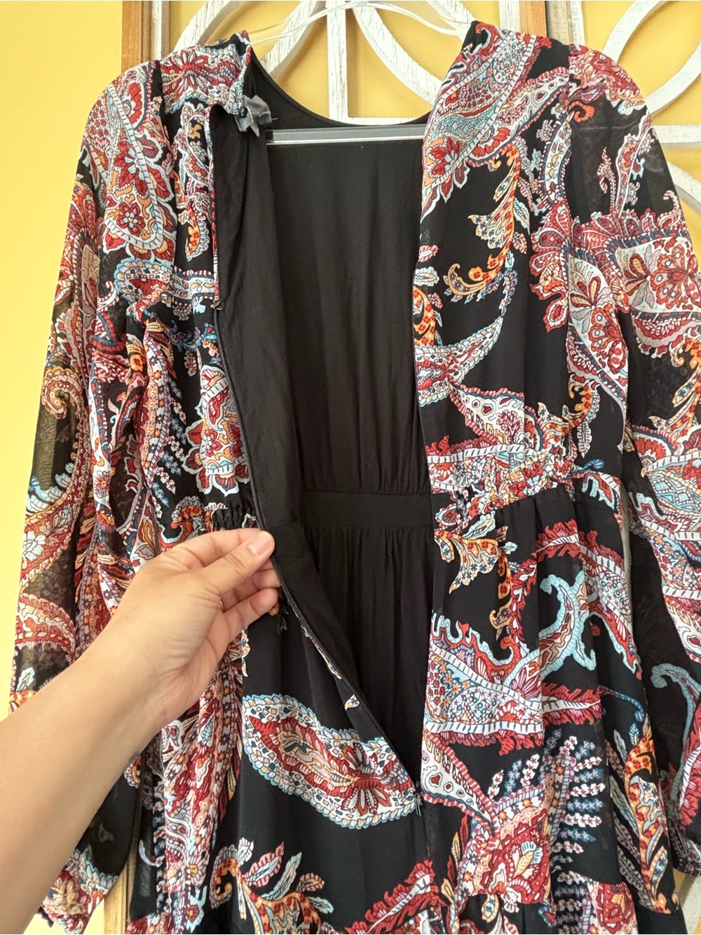 Anthropologie Dress Size 4 | Paisley Print Boho Flowy Maxi - Picture 8 of 15